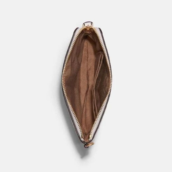 NWT Coach Wristlet White Leather Logo Design with Charms and Gift Box - Picture 4 of 5